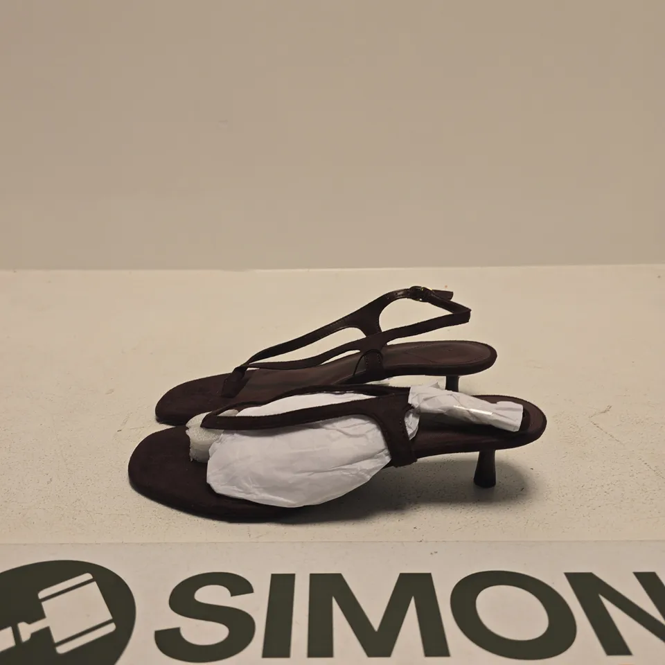 H&M Brown Leather Sandals, Strappy Thong Style – UK Size 5