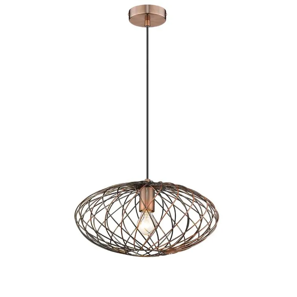 BOXED SUMNER 1-LIGHT COPPER GEOMETRIC PENDANT (1 BOX)