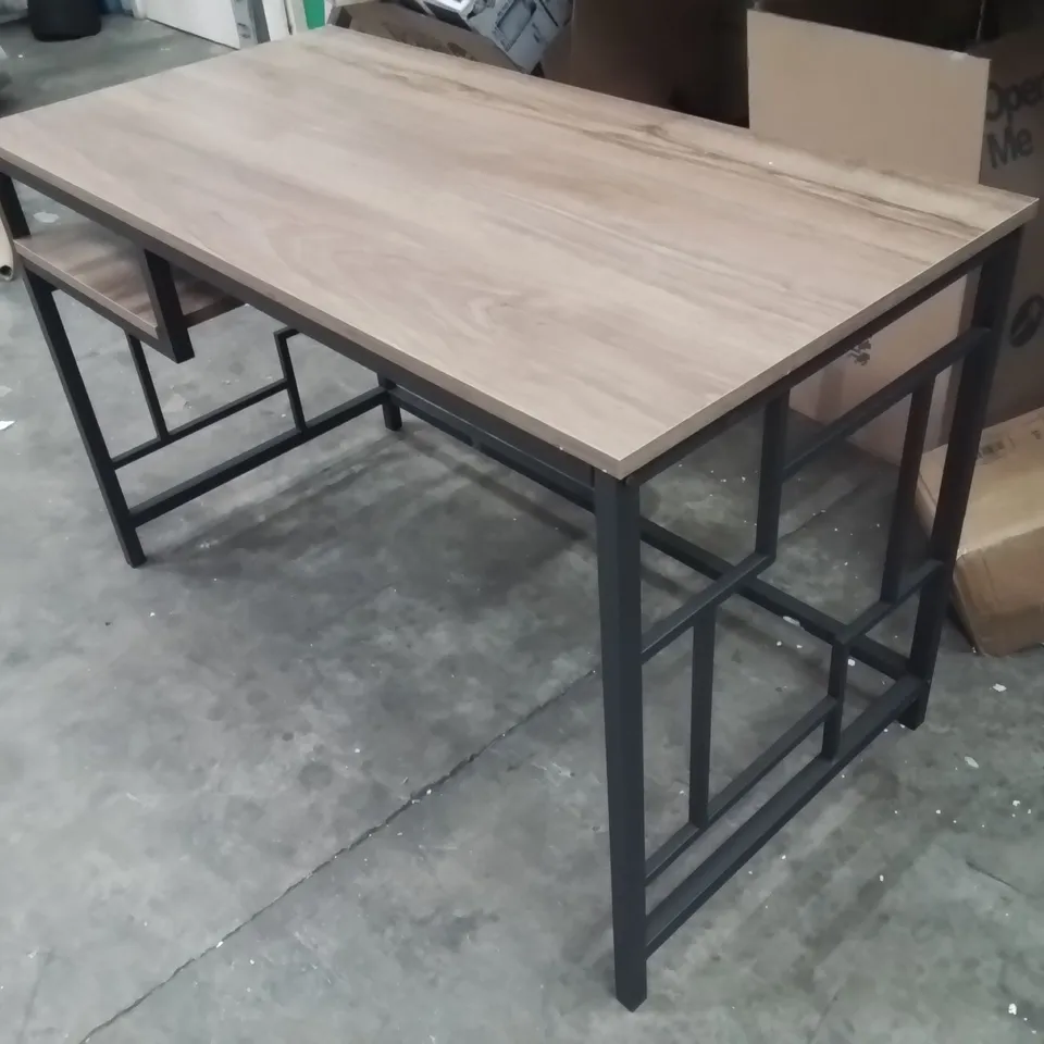 VICTORY 120CM WIDE COMPUTER DESK - WALNUT/BLACK