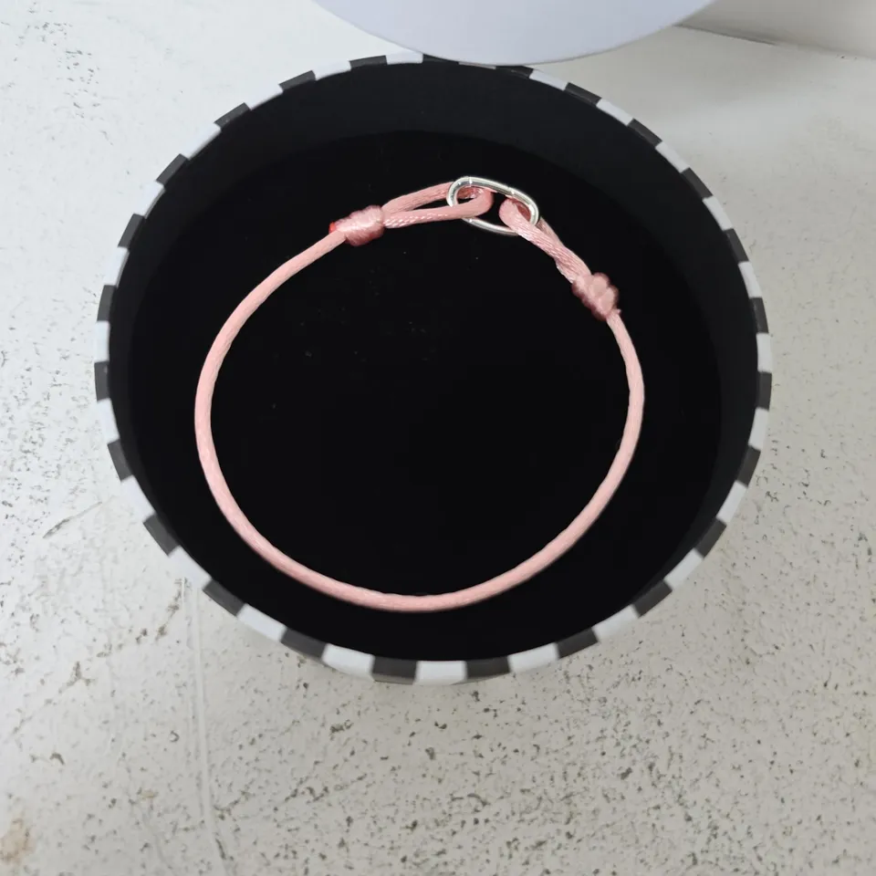 BOXED THOMAS SABO CHARM CLUB CONNECT PINK TEXTILE BRACELET