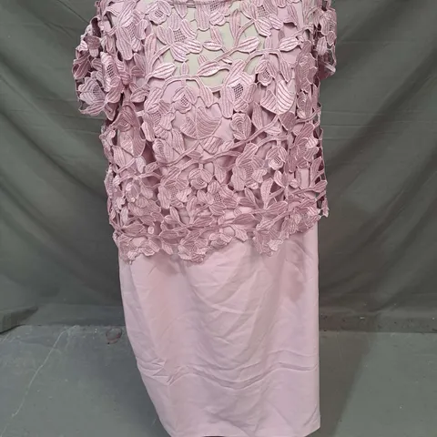 PHASE EIGHT TALLULA LACE DRESS IN PINK SIZE 20