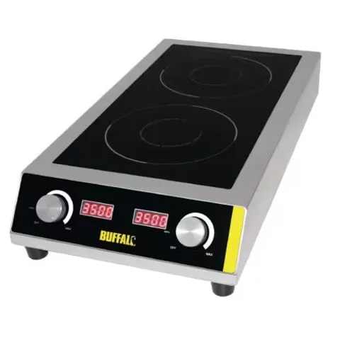 BOXED BRAND NEW BUFFALO GF239 HEAVY DUTY DOUBLE INDUCTION HOB, 7KW