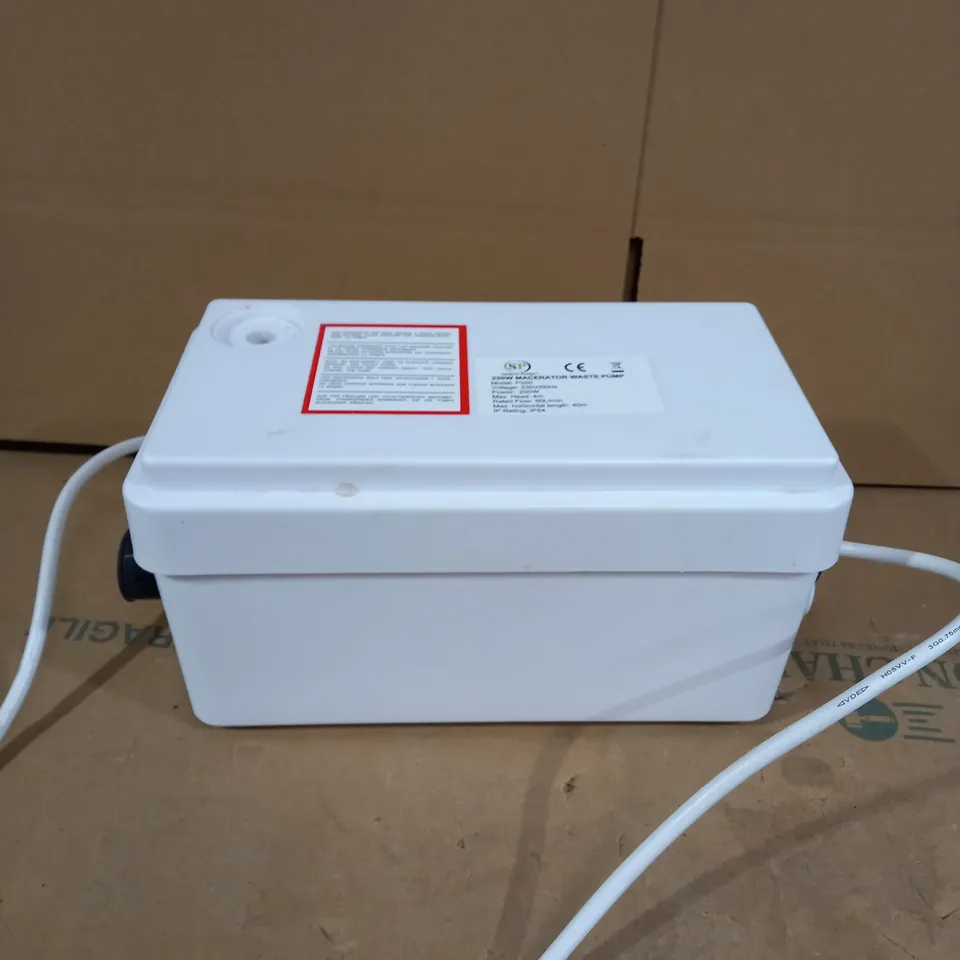 SAMITARY PUMPS 250W MACERATOR WASTE PUMP