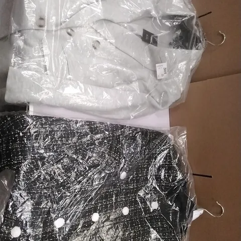 A PALLET CONTAINING APPROXIMATELY 100 BRAND NEW DESIGNER WOMEN'S CLOTHES WHICH INCLUDE; JD WILLIAMS VARIOUS DIFFERENT STYLE BLAZERS, COATS ETC