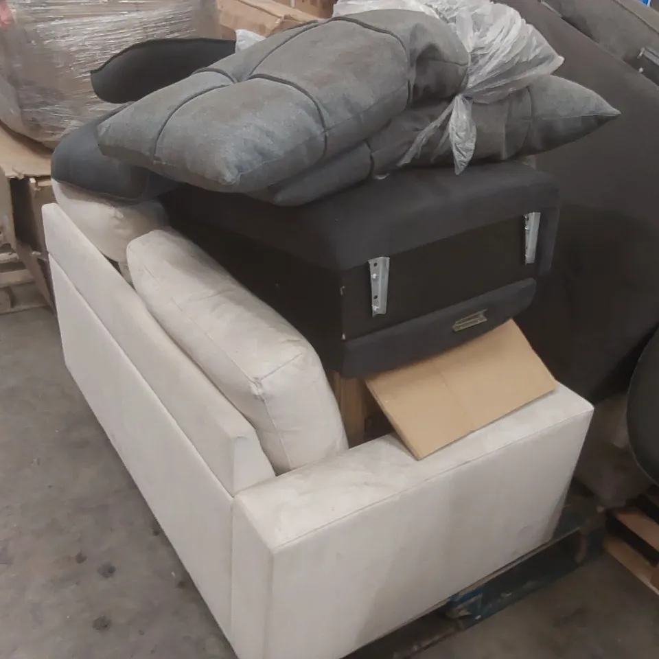 PALLET CONTAINING ASSORTED DESIGNER SOFA PARTS