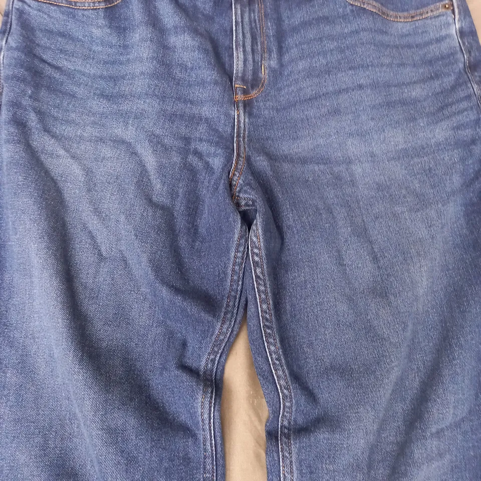 WHITE STUFF RELAXED SLIM MID DENIM JEANS IN BLUE SIZE 16
