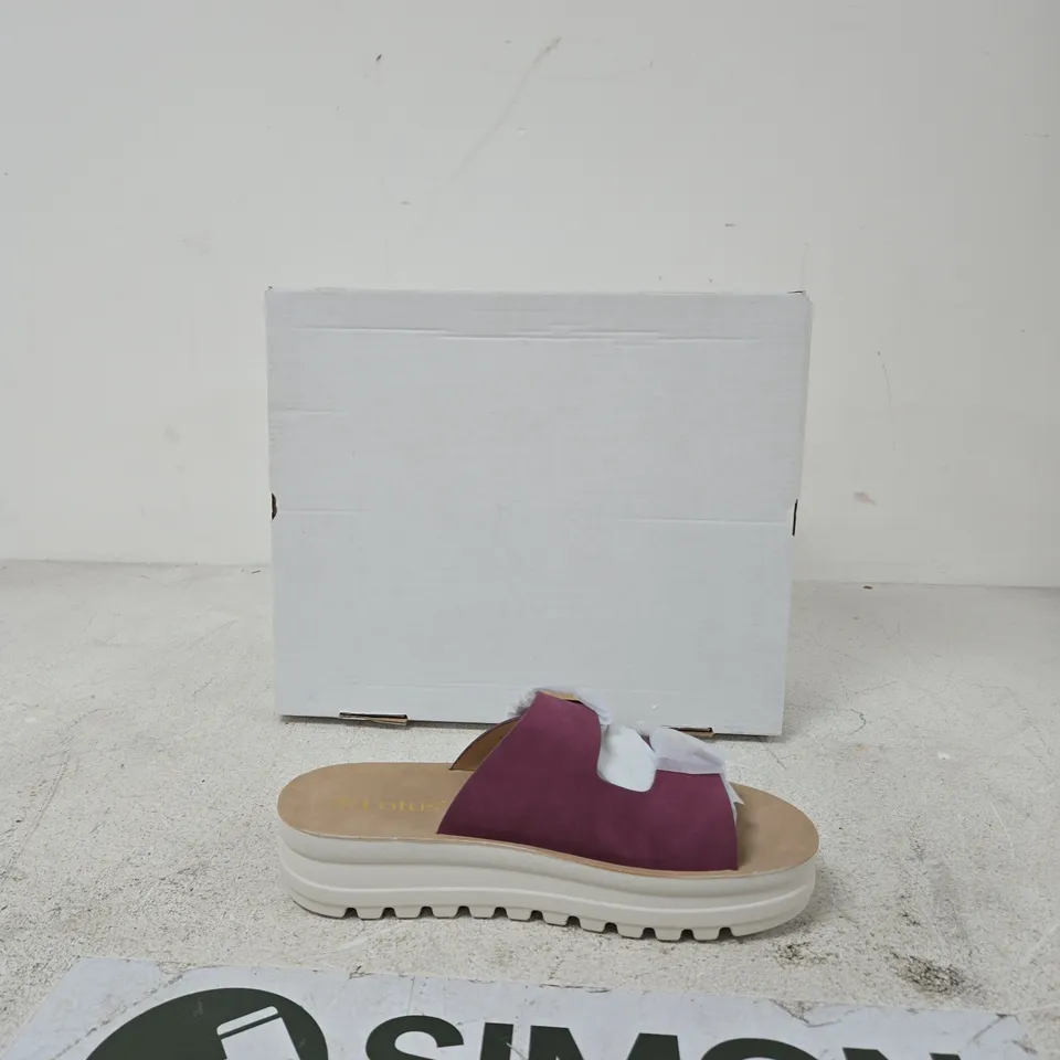 WOMEN'S PURPLE WEDGE SANDALS WITH WHITE STRAPS EU SIZE 39