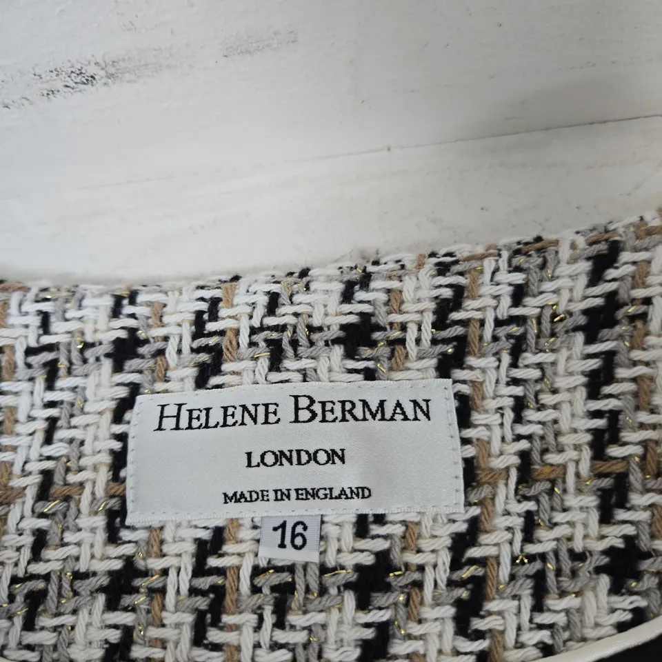 HELENE BERMAN LONDON TWEED JACKET, UK 16, MADE IN ENGLAND