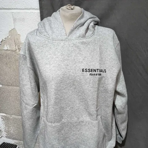 FEAR OF GOD ESSENTIALS HOODIE – HEATHER GREY - SIZE S