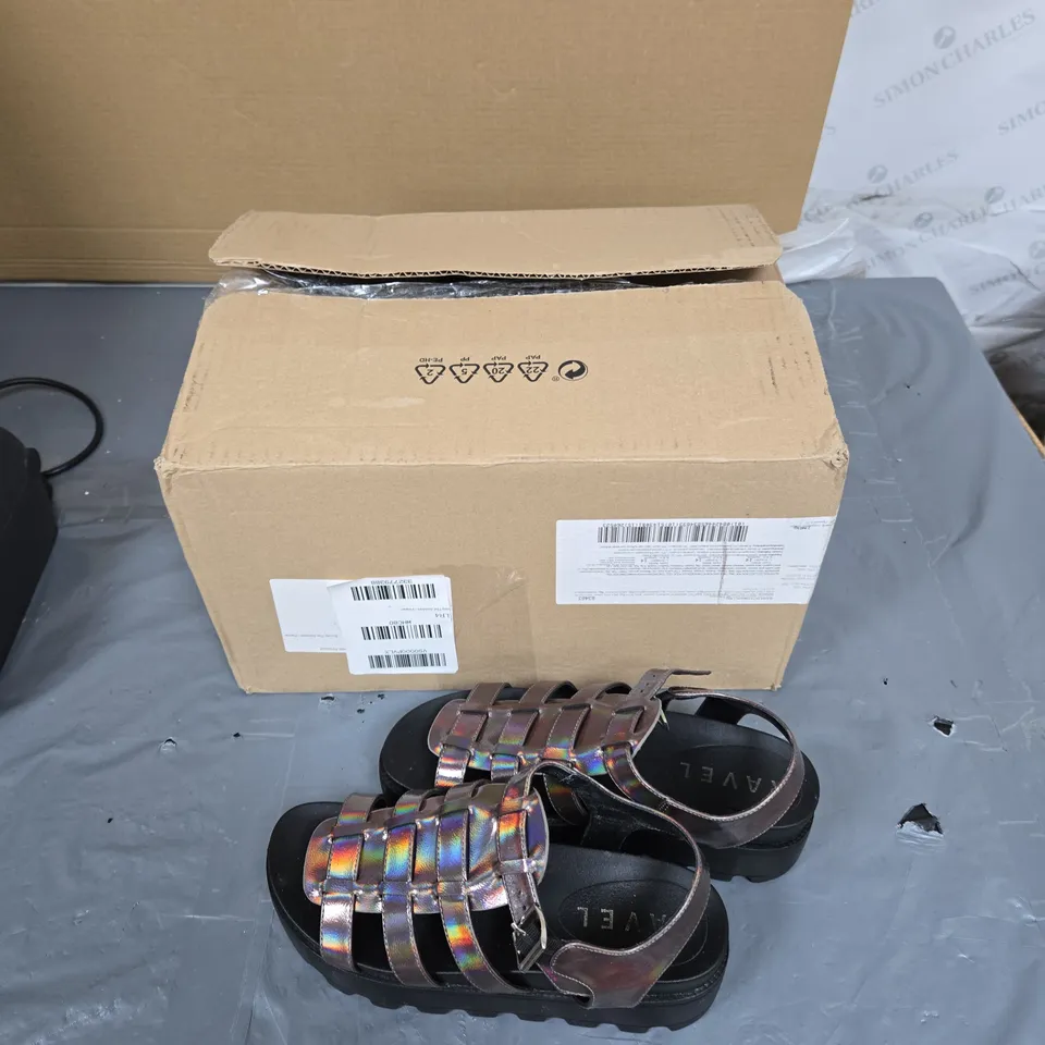 AVEL IRIDESCENT STRAPPY SANDALS – WOMEN'S UK SIZE 7 