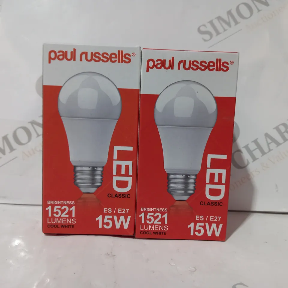PAIR OF PAUL RUSSELLS 96284 LED CLASSIC COOL WHITE BULBS