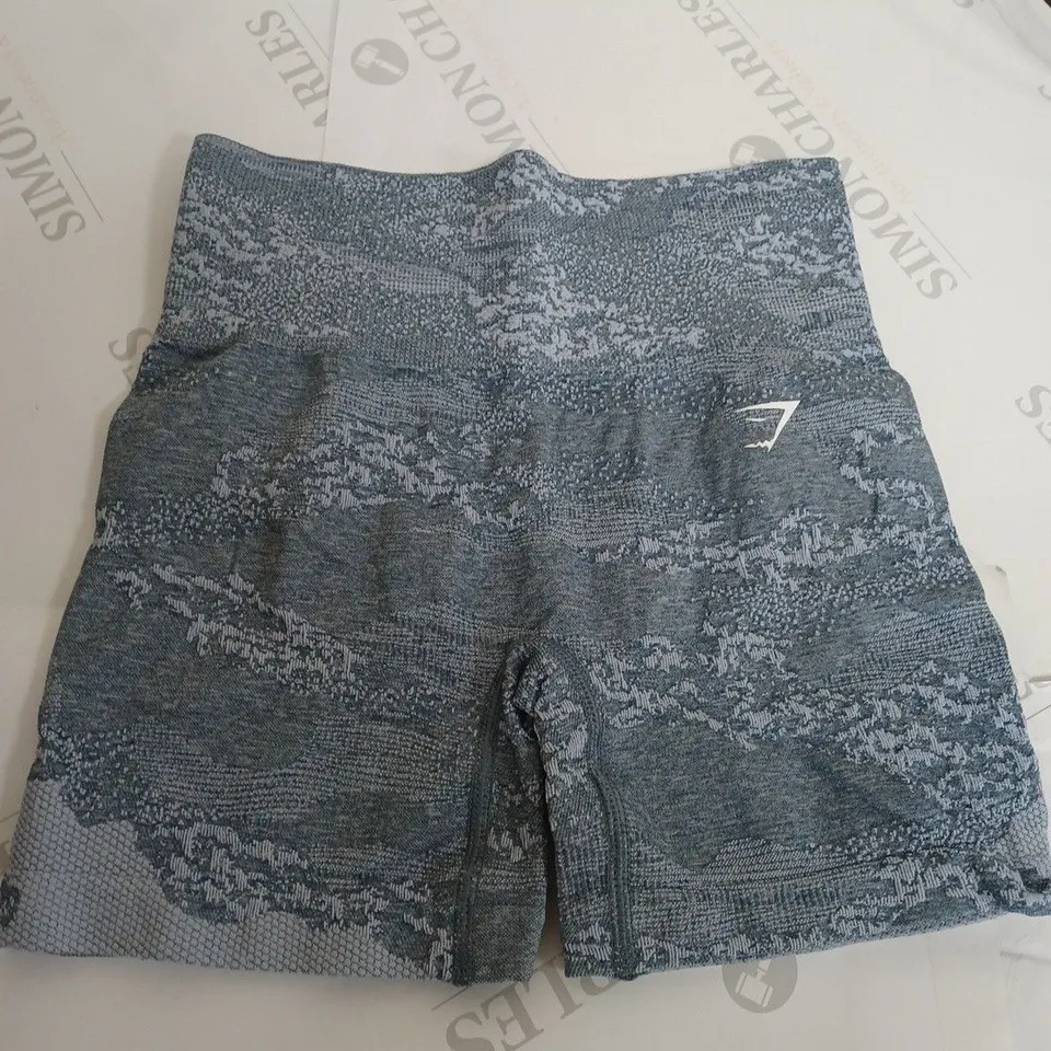 GYM SHARK GREY TRAINING SHORTS - UK XS 