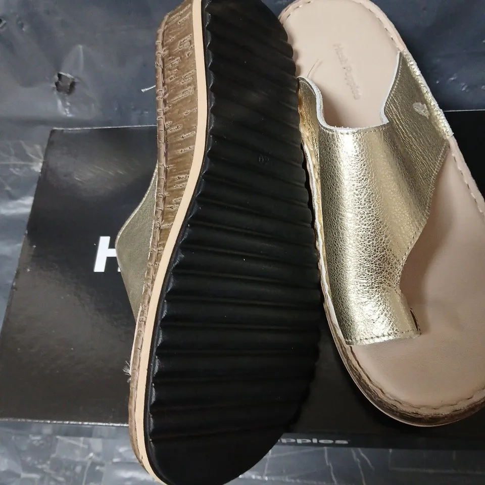 HUSH PUPPIES ELISSA TOE-POST SANDALS – GOLD, WOMEN’S UK7