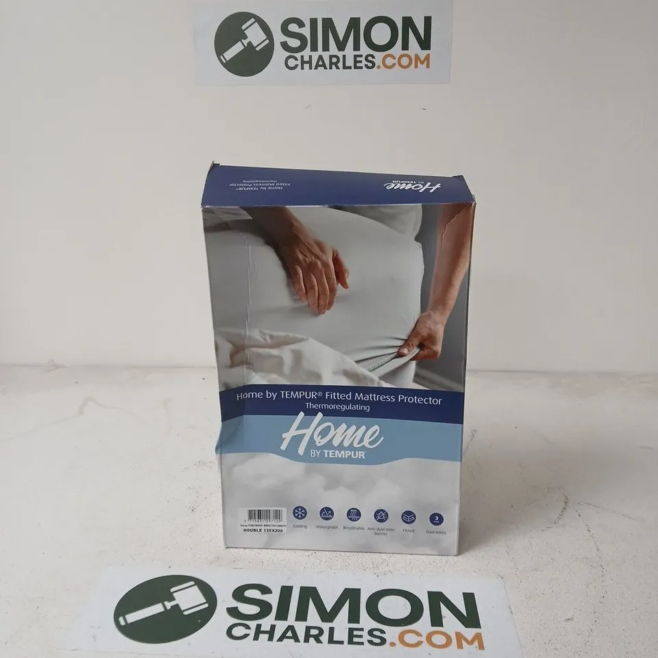 HOME BY TEMPUR FITTED MATTRESS PROTECTOR - DOUBLE 135CM X 200CM