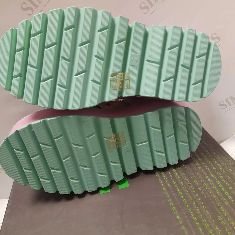 KOI NYOKA RAINBOW PASTEL LAVENDER MULTICOLOUR SANDALS - SIZE 3