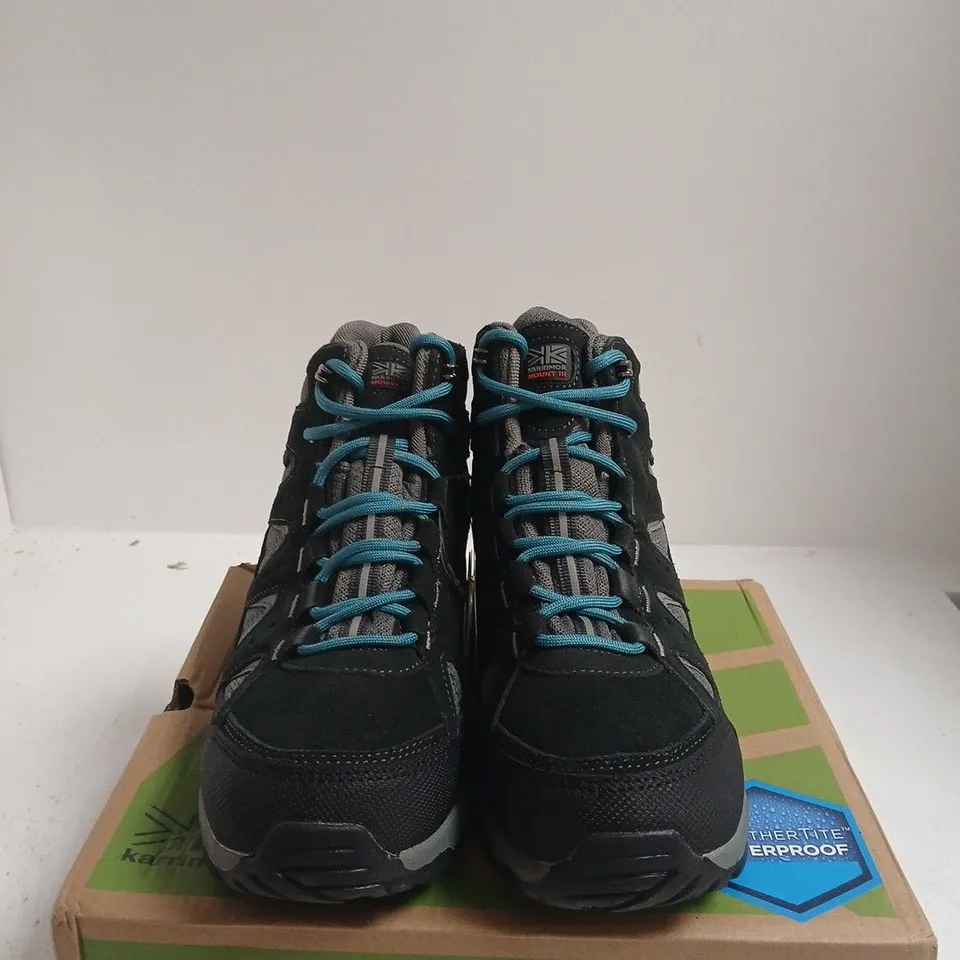 BOXED PAIR OF KARRIMOR WATERPROOF HIKING BOOTS – UK SIZE 6