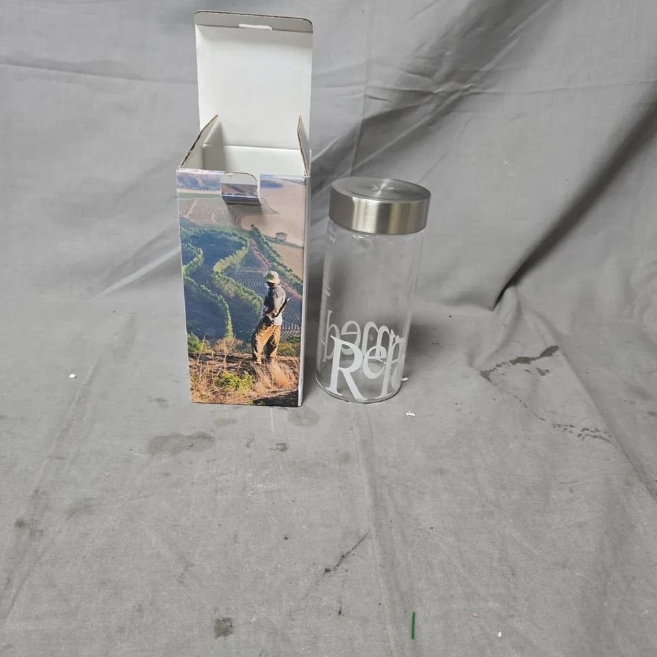 GLASS STORAGE JAR WITH METAL LID – DECORATIVE SCENIC BOX