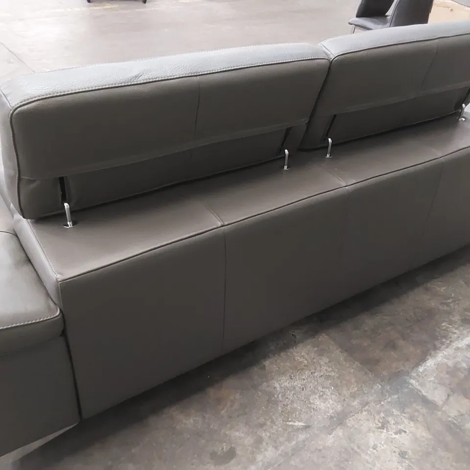 QUALITY DESIGNER ITALIAN MADE FLAVIO 3 SEATER MAXI LEATHER SOFA 