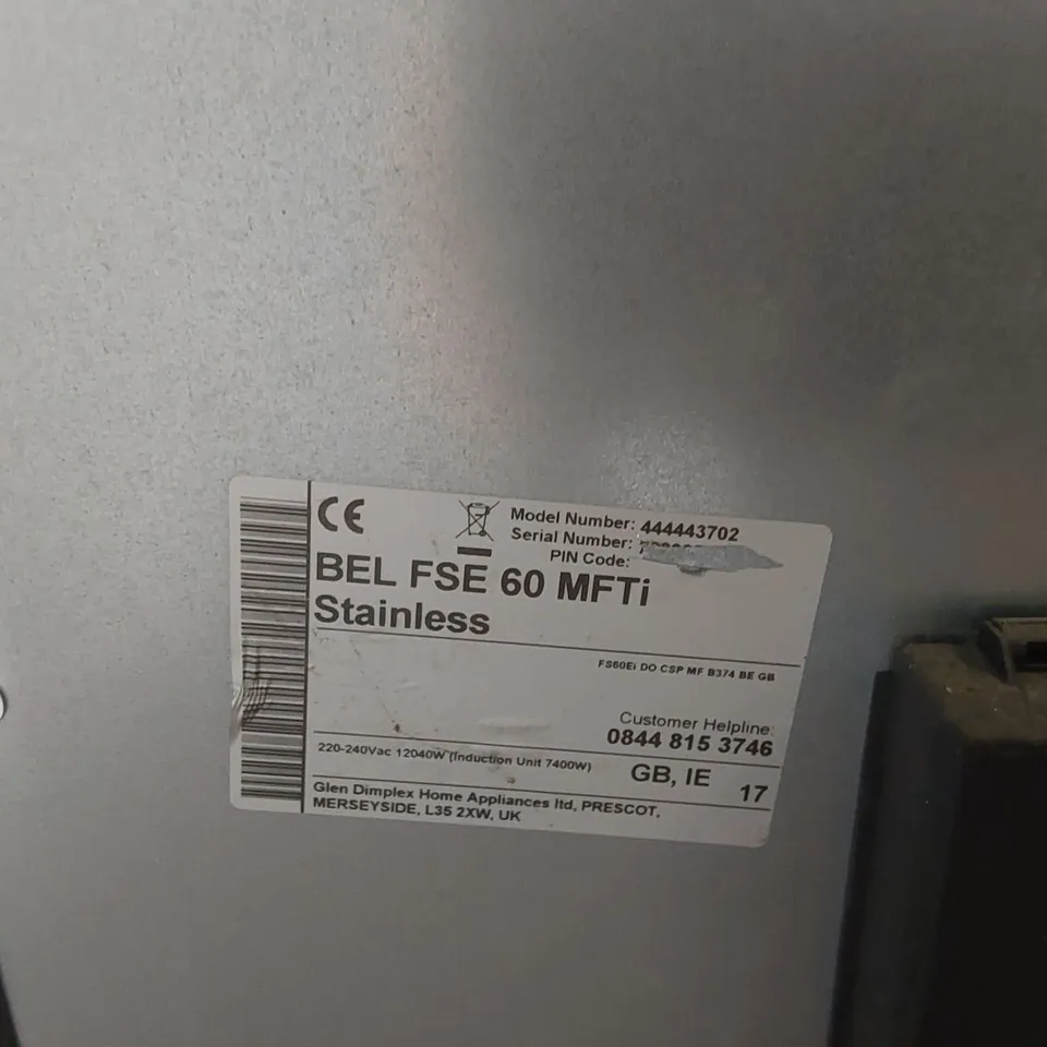 BELLING 444443702 COOKER AND HOB