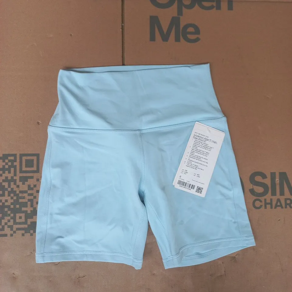 LULULEMON ALIGN HIGH-RISE 6" SHORTS IN BLUE SIZE 6