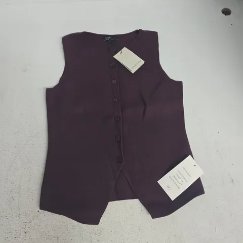 NOBODYS CHILD FINE GAUGE KNITTED WAISTCOAT IN RED - EU XS