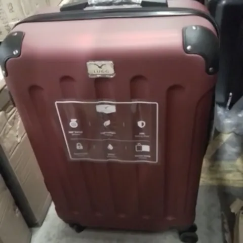 LUGG TRAVEL SUITCASE BURGUNDY 