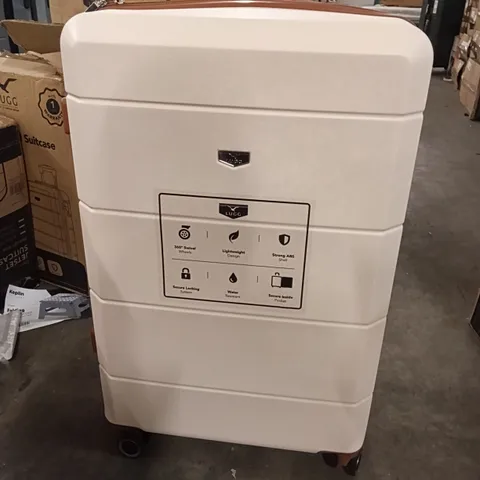 BOXED LUGG 28-INCH JETSET TRAVEL SUITCASE - CREAM/BROWN 