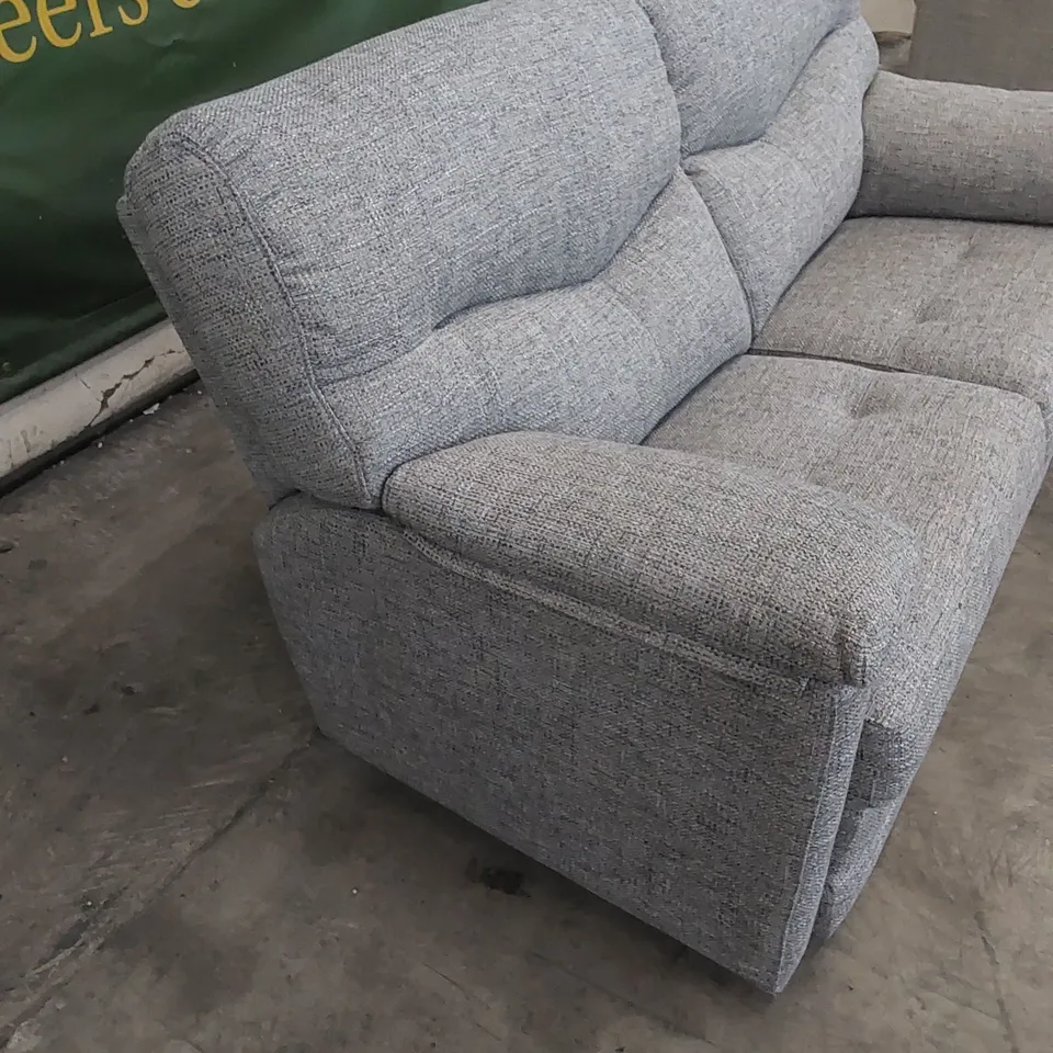 QUALITY G PLAN DESIGNER STRATFORD 2 SEATER SOFA IN REED PEWTER FABRIC