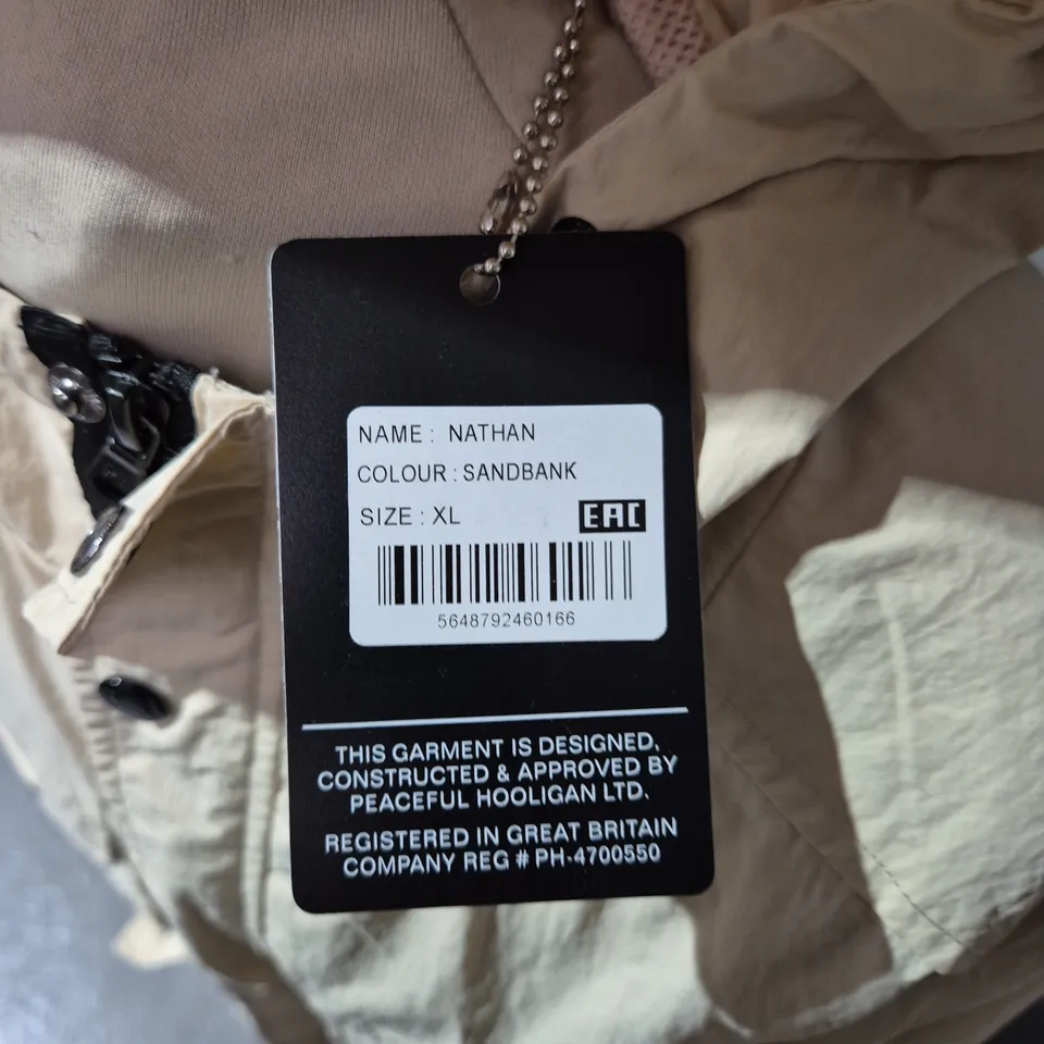 PEACEFUL HOOLIGAN NATHAN SANDBANK JACKET – MEN'S PARKA, XL