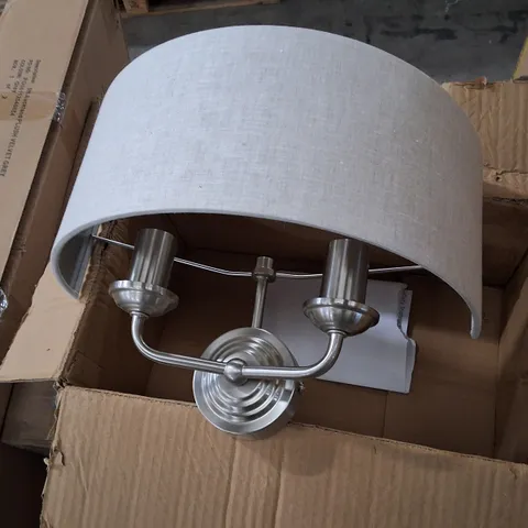Boxed DESIGNER SHADED 2-LIGHT WALL LIGHT