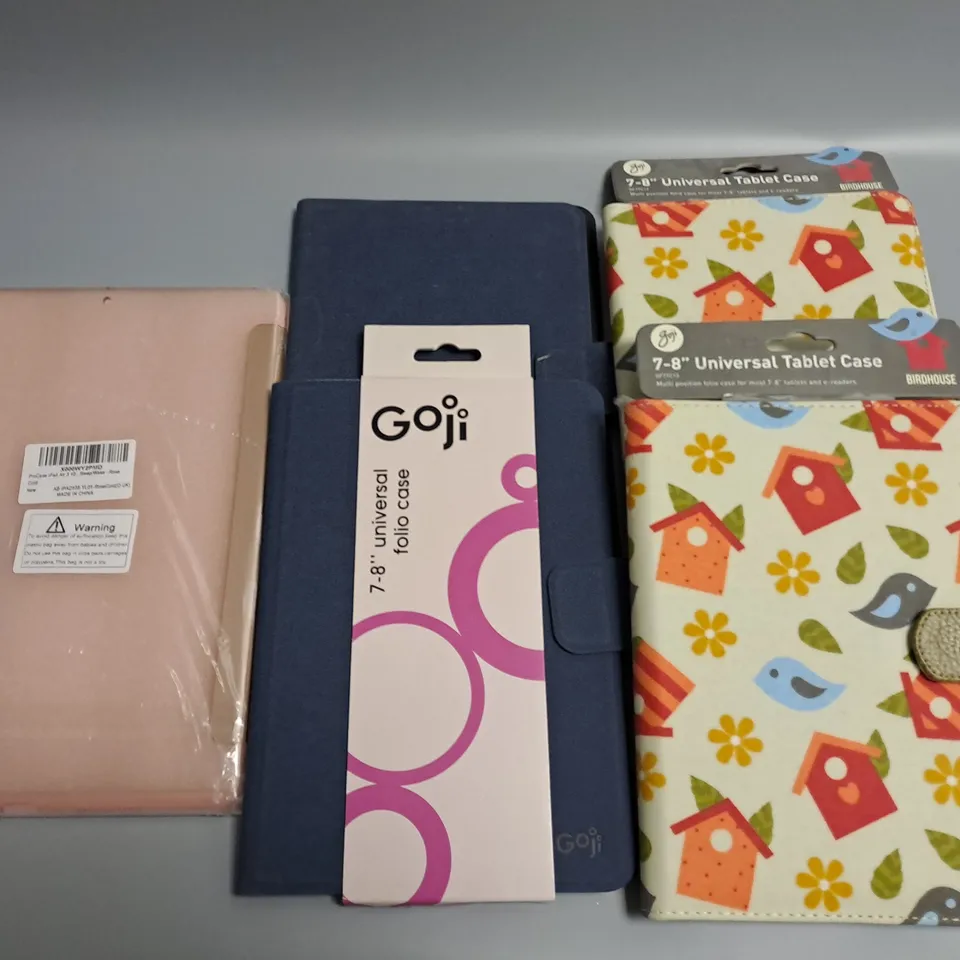 LOT OF 5 ASSORTED TABLET CASES IN VARIOUS SIZES