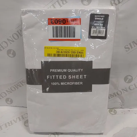 BAGGED KADIE-LEA EXTRA DEEP MICROFIBRE FITTED SHEET - WHITE // SIZE: SINGLE