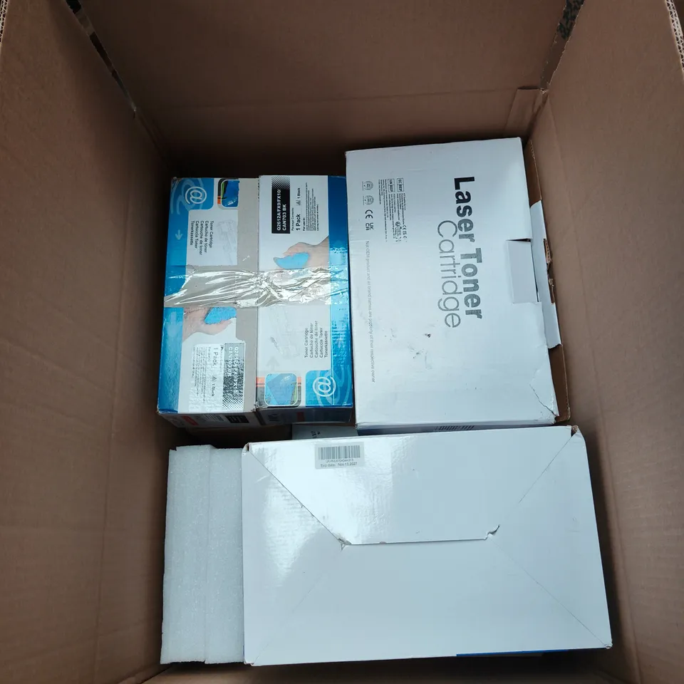 BOX OF APPROXIMATELY 10 ASSORTED PRINTER CARTRIDGE PRODUCTS
