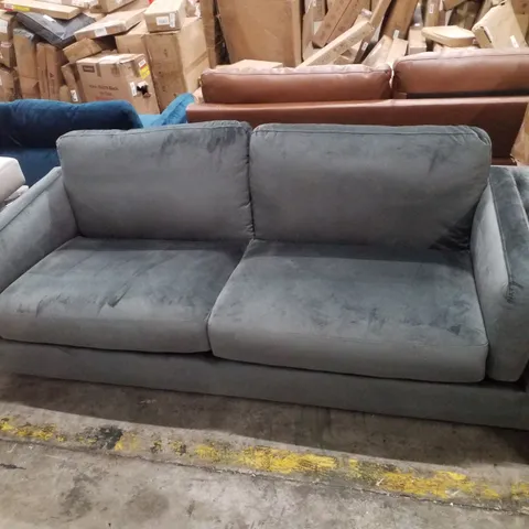 LUCIA 3 SEATER SOFA, CHARCOAL GREY HOUSE VELVET 