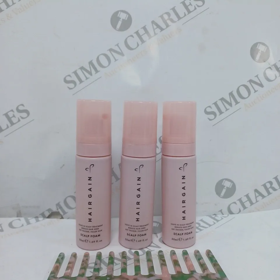 HAIRGAIN LEAVE-IN SCALP FOAM 50ML & COMB