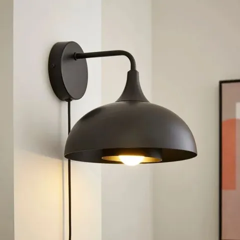 BOXED ELEMENTS LENNON 2 TIER DOME PLUG IN WALL LIGHT