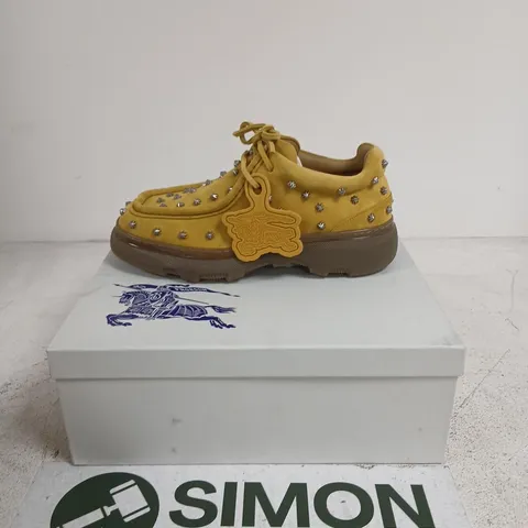 BURBERRY MANILLA STUDDED SUEDE CREEPER SHOES – UK 10.5 (EU 45)