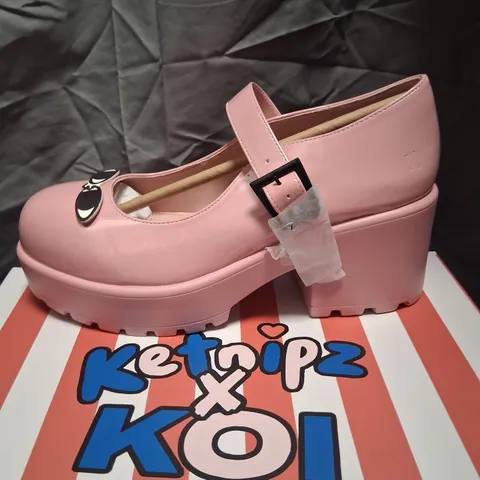 BRAND NEW BOXED KETNIPZ X KOI TIRA KETNIPZ MARY JANES FRICK IM SICK EDITION PINK SIZE 5