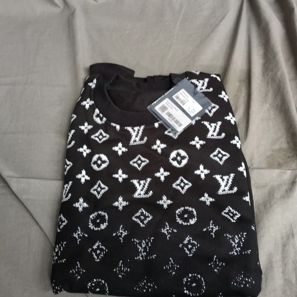 LOUIS VUITTON GRADIENT COTTON CREWNECK – BLACK, XL