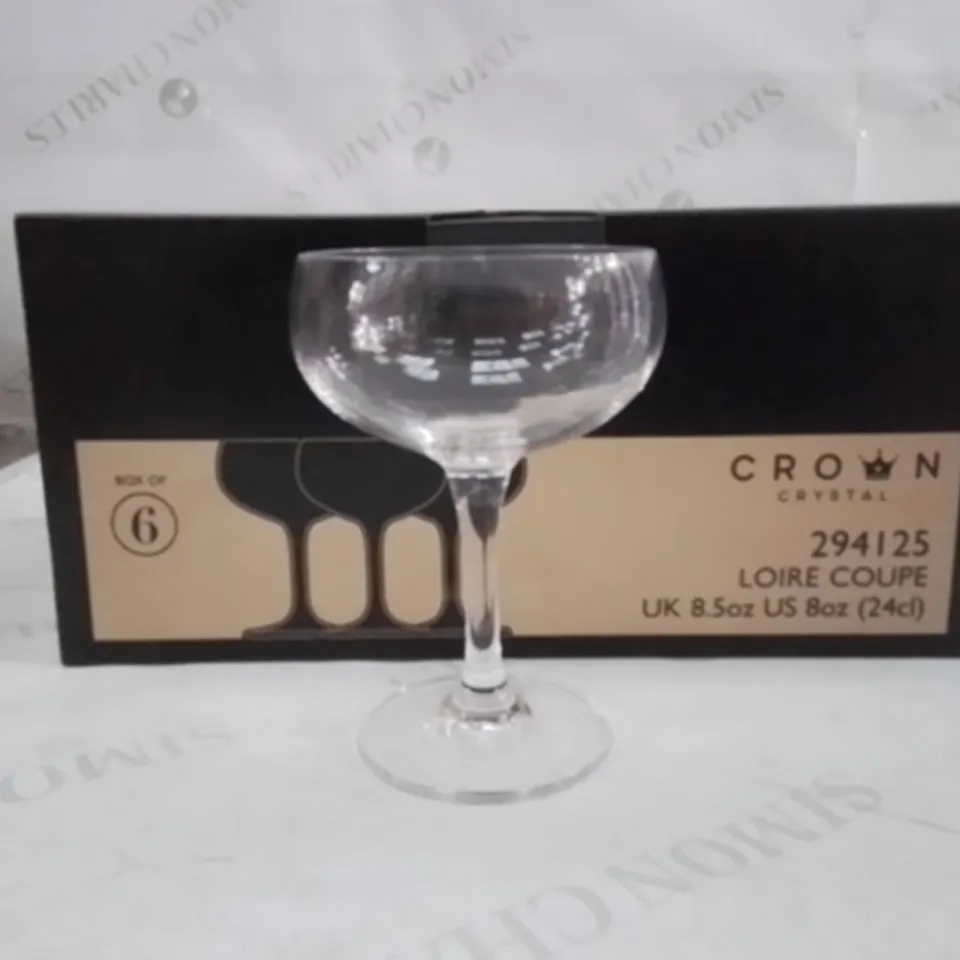 BOXED CROWN GLASSWARE BRANDY GLASSES