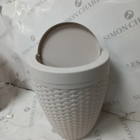 FAUX RATTAN BATHROOM BIN