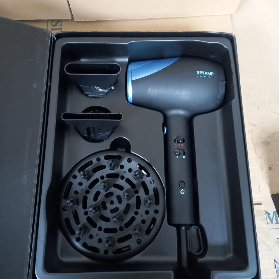 BOXED REVAMP PROGLOSS HYDRO SHIELD X SHINE HAIR DRYER RRP £119.99