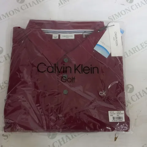 SEALED CALVIN KLEIN GOLF MAROON POLO SHIRT - 4XL