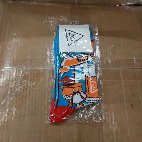 BOX OF BRAND NEW BIER CO OKTOBERFEST SOCKS // APPROXIMATELY 320 PAIRS (1 BOX)