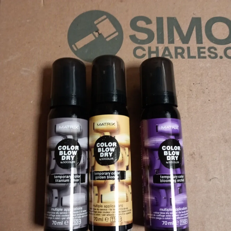 BOX OF APPROXIMATELY 20 ASSORTED MATRIX BLOW DRY TEMP COLOUR 