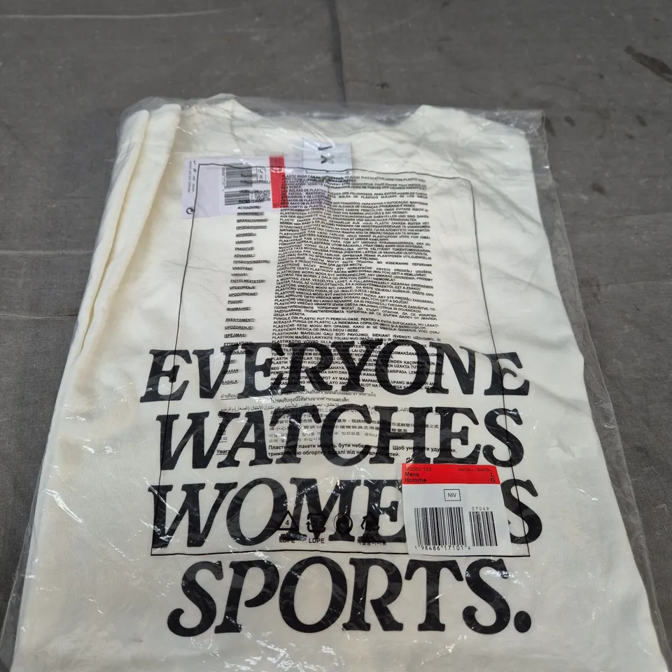 NIKE MENS WHITE T‑SHIRT – UK L