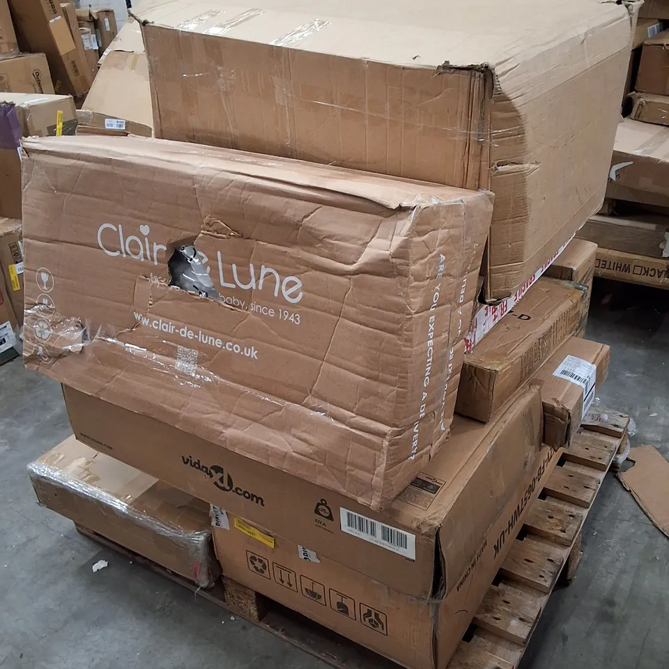 PALLET CONTAINING ASSORTED INCOMPLETE FURNITURE PARTS & PRODUCTS