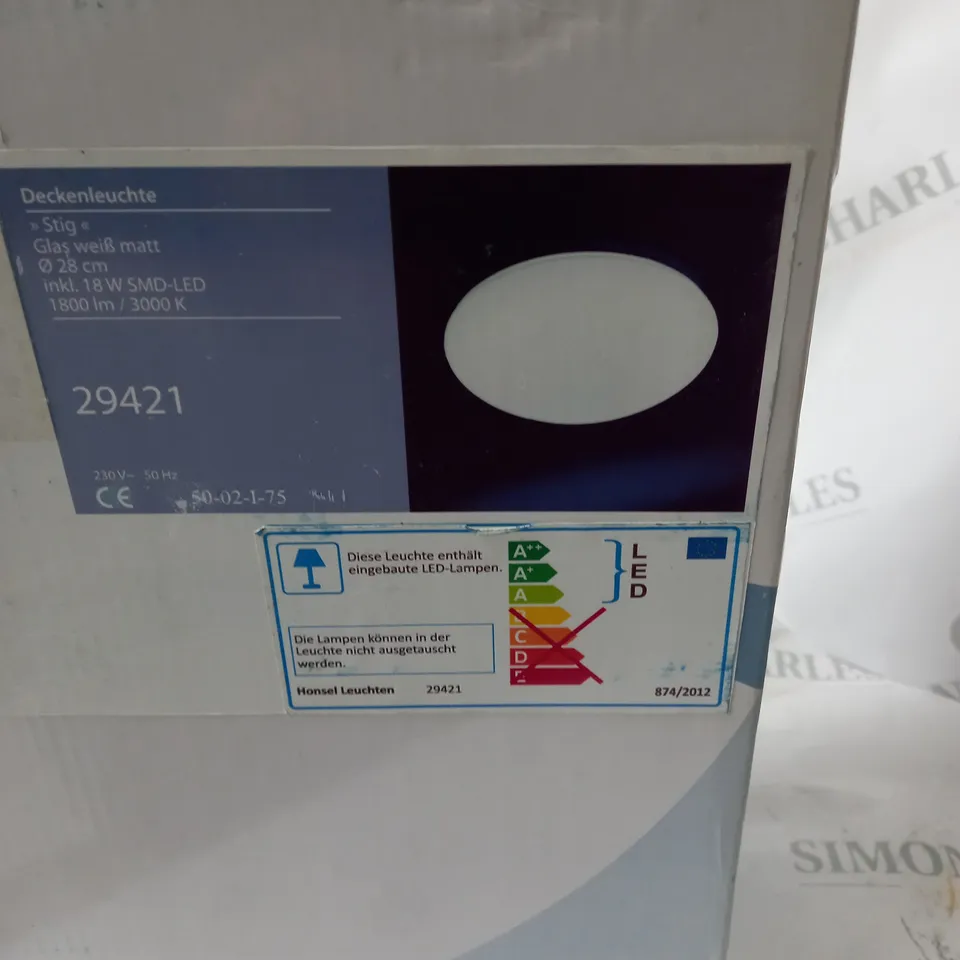 HONSEL LEUCHTEN STIG 1 LIGHT SEMI FLUSH MOUNT 