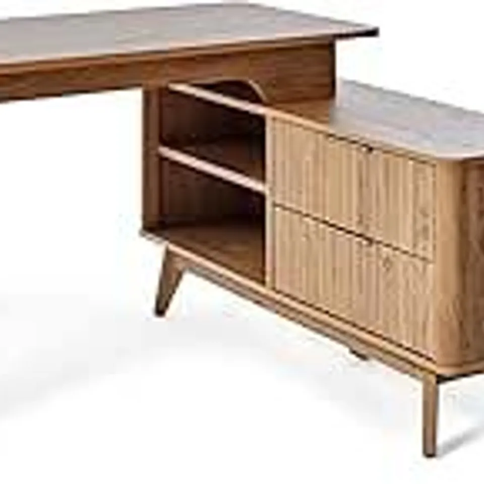 BOXED JAHNKE WAVE C 150 E MONTANA CORNER DESK OAK