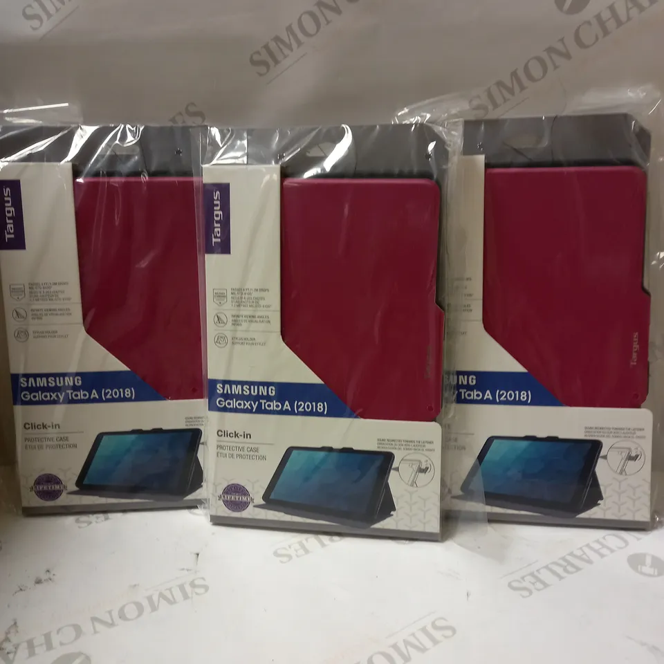 LOT OF APPROX 15 TARGUS SAMSUNG GALAXY TAB A (2018) TABLET CASES - FUCHSIA